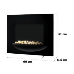 [Gebraucht] Feuerschale Elektro-Wandkamin -Haushaltsgerätegeschäft 10031557 yy 0006 logo Klarstein Feuerschale Wandkamin 1800 W schwarz