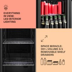 Beersafe 6XL Getränkekühlschrank Mit Glastür 201 Liter -Haushaltsgerätegeschäft 10031930 uk 0004 usp