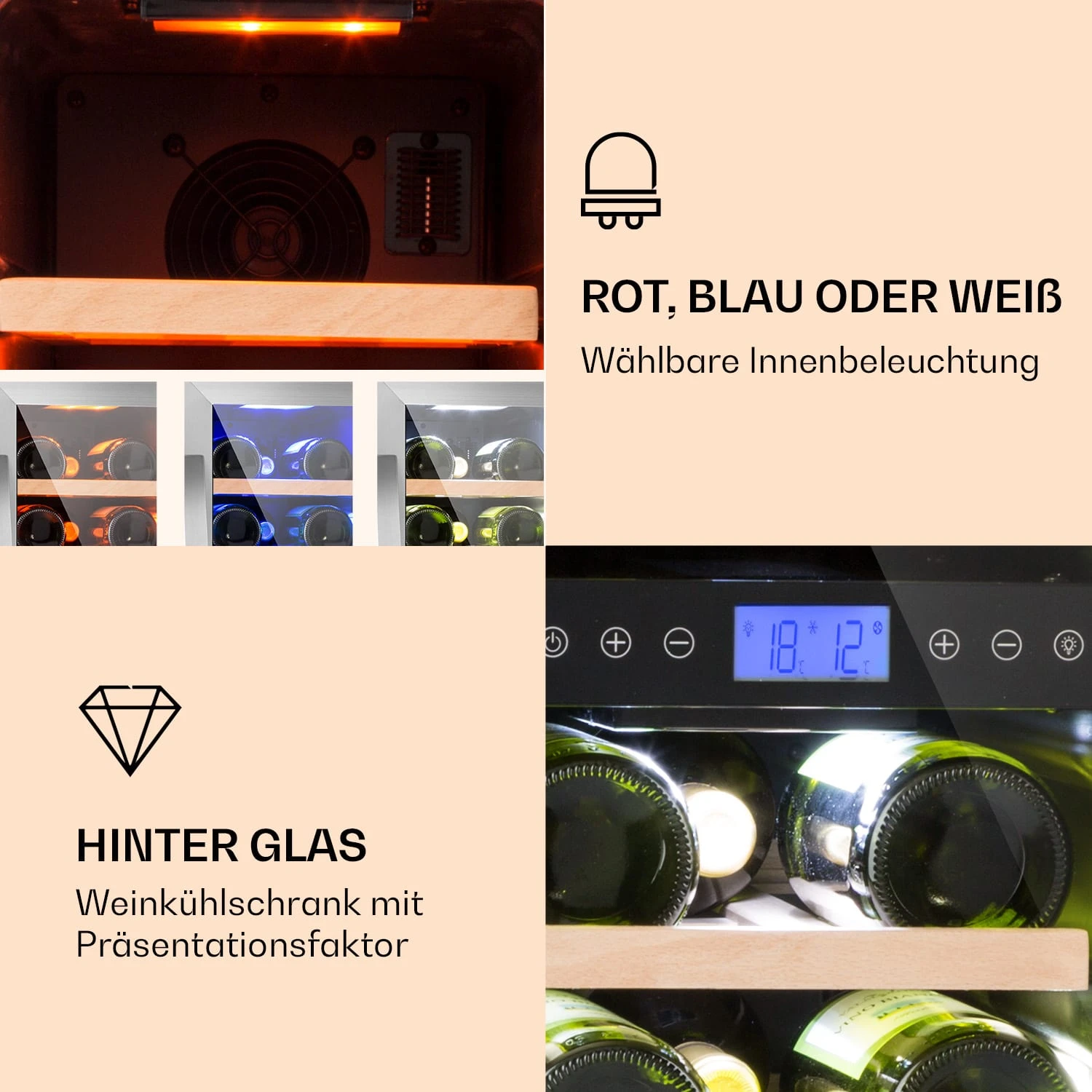 Vinovilla 17 Built-In Duo Einbau-Weinkühlschrank 2 Zonen 5 Vinovilla 17 Built-In Duo Einbau-Weinkühlschrank 2 Zonen – Bild 3