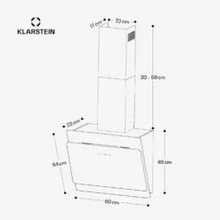 [Wiederverpackt] Aurica 60 Dunstabzugshaube Kopffrei -Haushaltsgerätegeschäft 10032765 yy 0011 dimensions