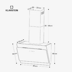 [Wiederverpackt] Aurica 90 Dunstabzugshaube Kopffrei -Haushaltsgerätegeschäft 10032767 yy 0011 dimensions