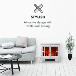 [Gebraucht] Innsbruck Elektrokamin 1000/2000W Thermostat -Haushaltsgerätegeschäft 10033093 yy 0002 logo Klarstein Innsbruck Elektrischer Kamin weiss