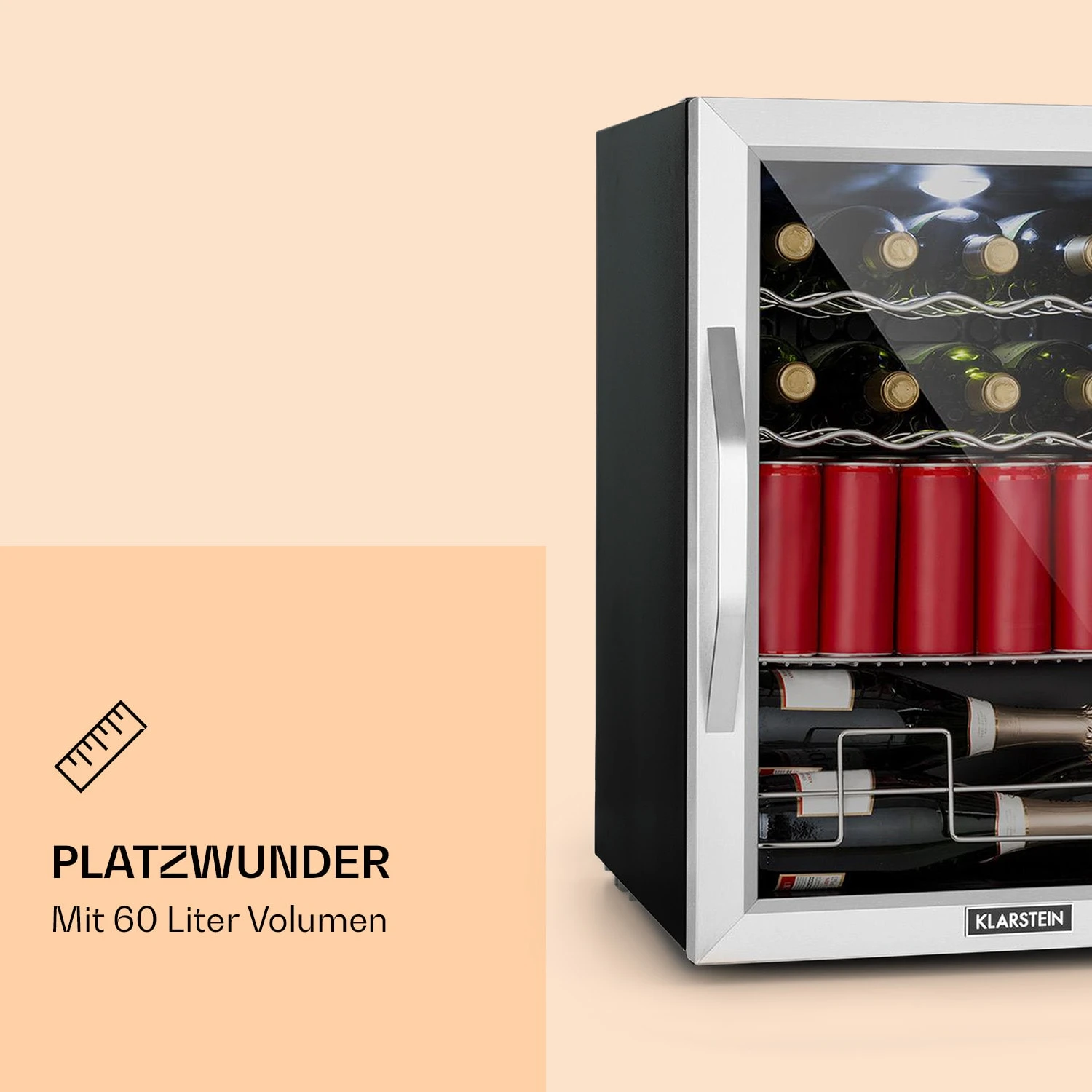 Beersafe XL Mix It Edition Getränkekühlschrank Mit Glastür 60 Liter 4 Beersafe XL Mix It Edition Getränkekühlschrank Mit Glastür 60 Liter – Bild 2