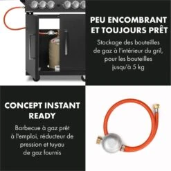 [Wiederverpackt] Tomahawk 4.2 SBG Gasgrill -Haushaltsgerätegeschäft 10033508 yy 0009 logo Klarstein Tomahawk 4 2 SBG Gasgrill 6Brenner nur FR