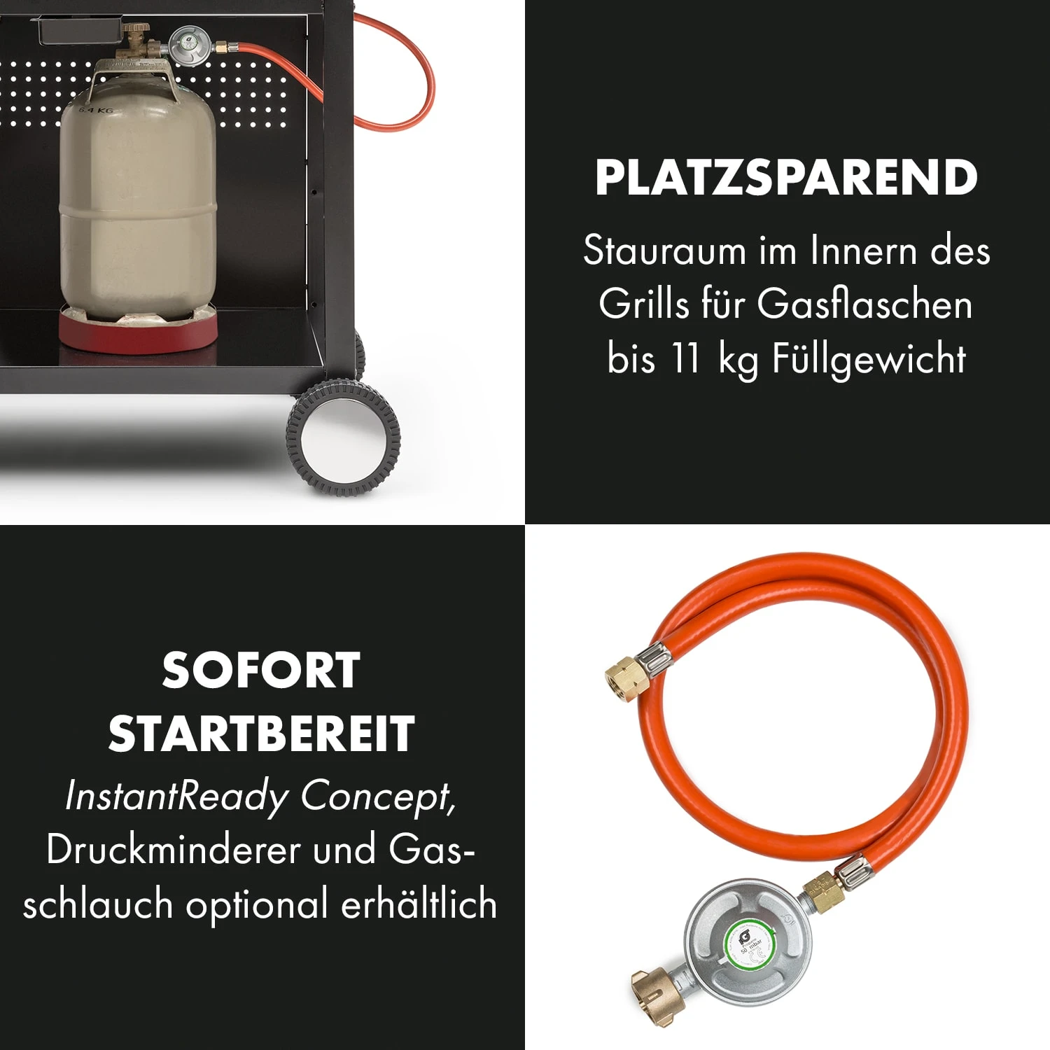 Hot & Hot Gasgrill 8,5kW Schwarz 7 Hot & Hot Gasgrill 8,5kW Schwarz – Bild 5