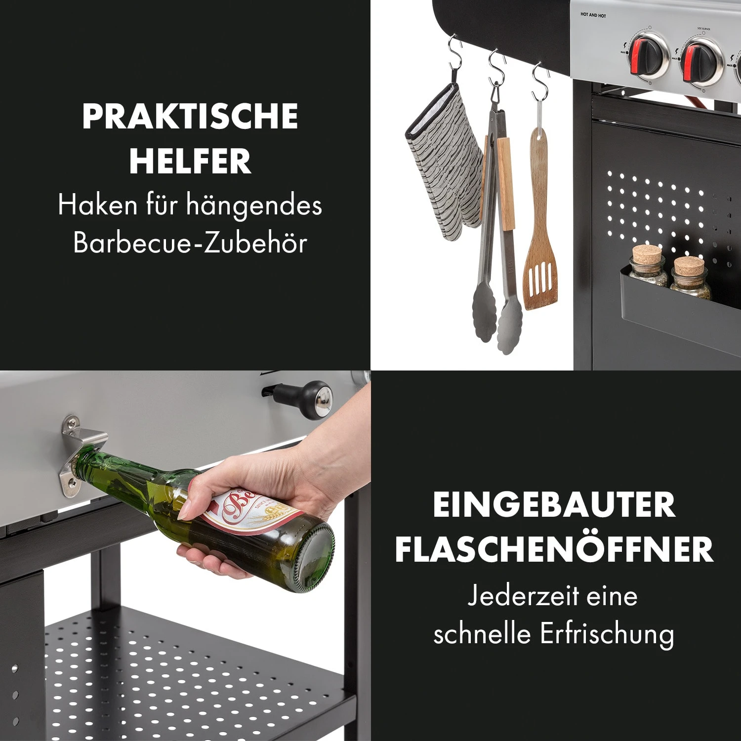 Hot & Hot Gasgrill 8,5kW Schwarz 8 Hot & Hot Gasgrill 8,5kW Schwarz – Bild 6