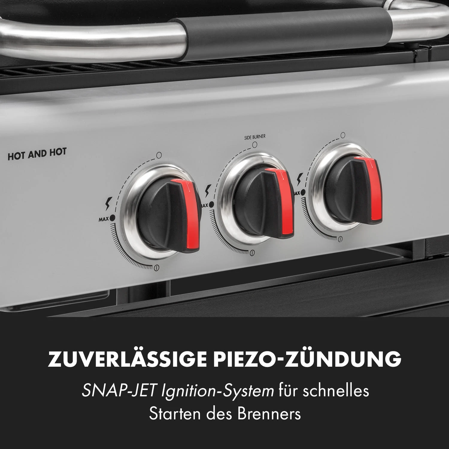 Hot & Hot Gasgrill 8,5kW Schwarz 12 Hot & Hot Gasgrill 8,5kW Schwarz – Bild 10
