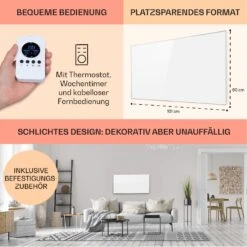 [Wiederverpackt] Wonderwall Air 60 Infrarotheizung Für Die Wand -Haushaltsgerätegeschäft 10034232 DE 0006 usp 1