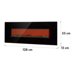 [Wiederverpackt] Lausanne Long Elektrokamin -Haushaltsgerätegeschäft 10034251 yy 0007 logo Klarstein Lausanne Long Elektrischer Kamin schwarz