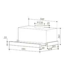 [Wiederverpackt] Viola Unterbau-Dunstabzugshaube -Haushaltsgerätegeschäft 10034862 yy 0008 logo Klarstein Viola Dunstabzugshaube silber