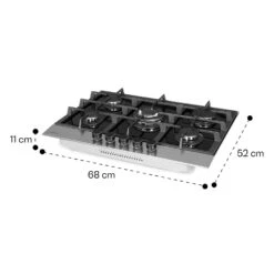 [Wiederverpackt] Alchemist 5 Zonen Gaskochfeld -Haushaltsgerätegeschäft 10034970 yy 0011 dimensions