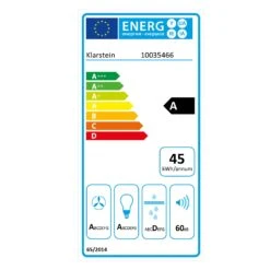 [Wiederverpackt] Balzac Silent 60 Dunstabzugshaube Kopffrei -Haushaltsgerätegeschäft 10035466 energy label