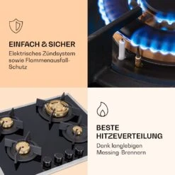 [Wiederverpackt] Goldflame Domino 4 Prime Gaskochfeld -Haushaltsgerätegeschäft 10037807 de 0005 logo