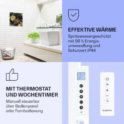 [Wiederverpackt] Wonderwall Air Art Smart Infrarotheizung Mit Bild Schwarze Blume -Haushaltsgerätegeschäft 10037830 de 0004 logo