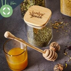 [Gebraucht] Eckiges Glas Mit Bambusdeckel -Haushaltsgerätegeschäft 10038105 yy 0006 logo 1