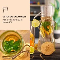 Glaskaraffe Mit Bambusdeckel -Haushaltsgerätegeschäft 10038230 de 0003 logo