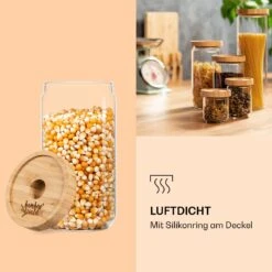 [Wiederverpackt] Stapelglas Mit Bambusdeckel 580 Ml -Haushaltsgerätegeschäft 10038246 de 0005 logo