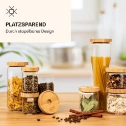 [Wiederverpackt] Stapelglas Mit Bambusdeckel 200 Ml -Haushaltsgerätegeschäft 10038249 de 0003 logo