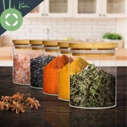 Runde Gläser Bambusdeckel 14 Runde Gläser Bambusdeckel -Haushaltsgerätegeschäft 10038299 yy 0005 logo