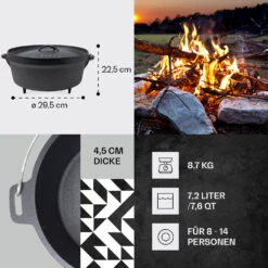 [Gebraucht] Galloway Dutch Oven 7.6 BBQ-Topf -Haushaltsgerätegeschäft 10038586 de 0004 usp