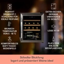 [Wiederverpackt] Vinamour 16 Uno Weinkühlschrank -Haushaltsgerätegeschäft 10039897 de 0002 usp