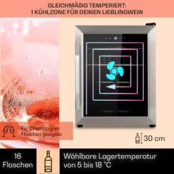 [Wiederverpackt] Vinamour 16 Uno Weinkühlschrank -Haushaltsgerätegeschäft 10039897 de 0003 usp