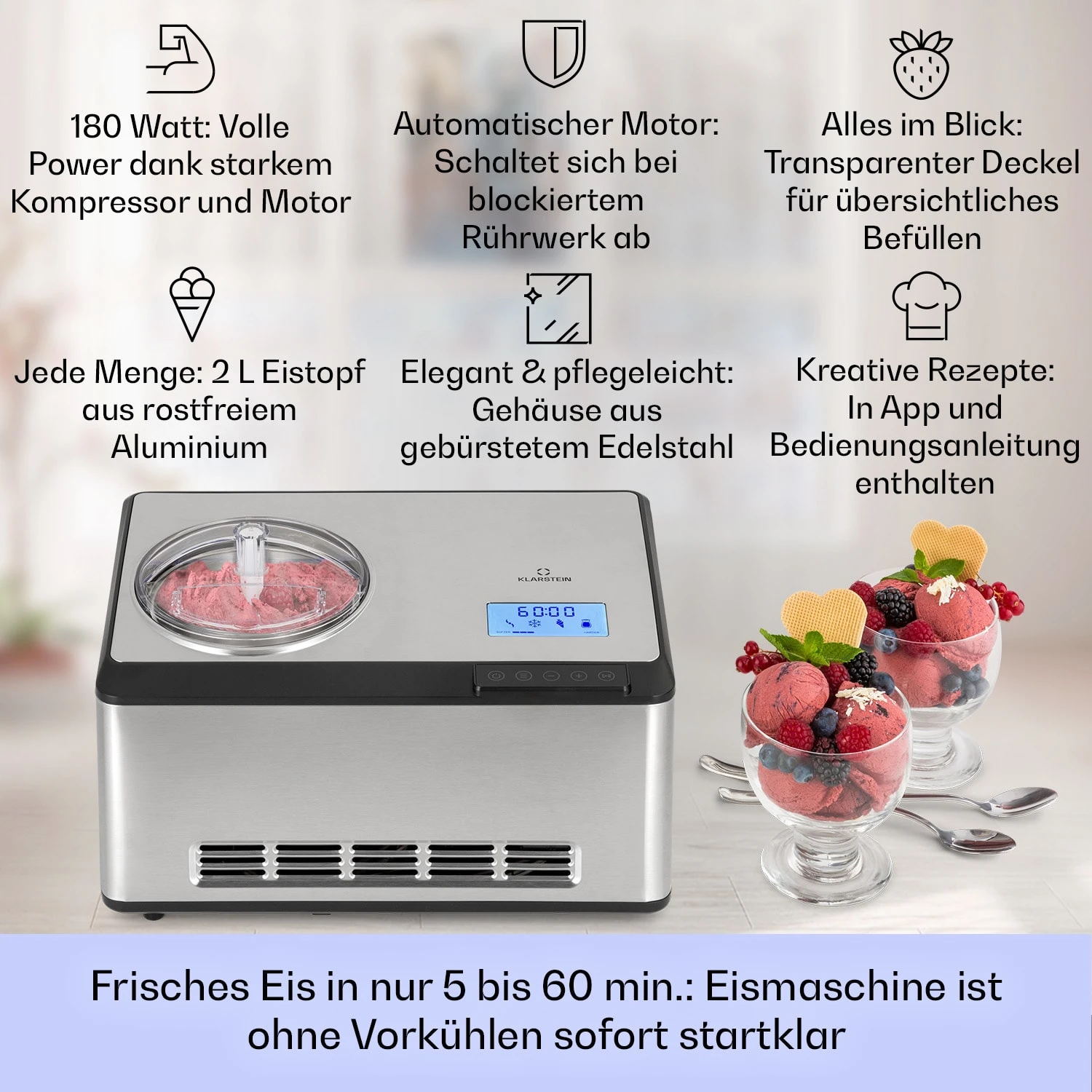 Dolce Bacio Smart Eiscremebereiter 4 Dolce Bacio Smart Eiscremebereiter – Bild 2