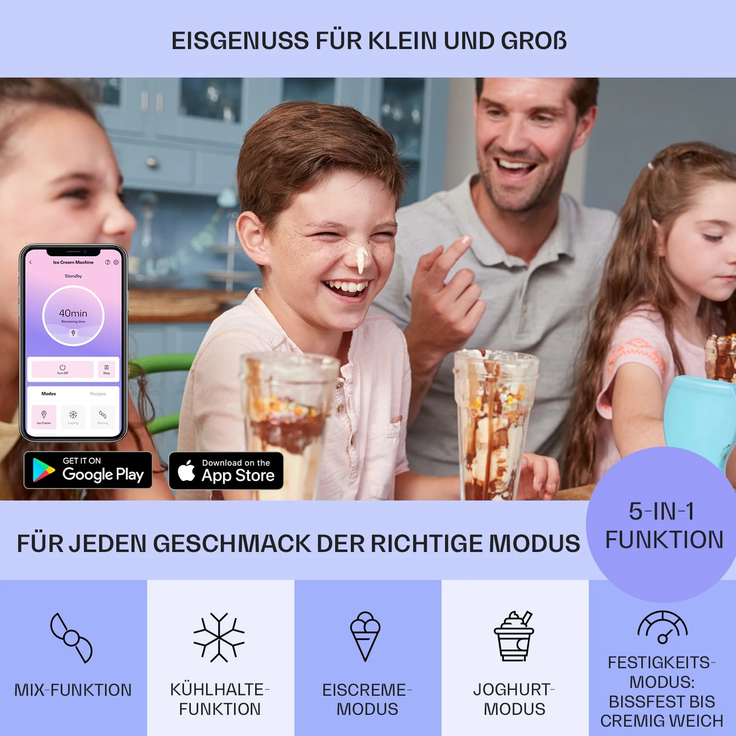 Dolce Bacio Smart Eiscremebereiter 5 Dolce Bacio Smart Eiscremebereiter – Bild 3