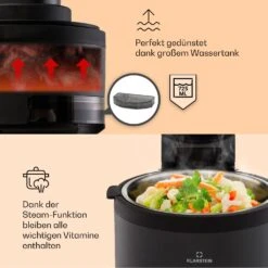 [Wiederverpackt] Vendure Heißluftfritteuse Mit Dampffunktion -Haushaltsgerätegeschäft 10040278 de 0002 usp