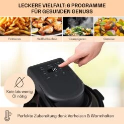 [Wiederverpackt] Vendure Heißluftfritteuse Mit Dampffunktion -Haushaltsgerätegeschäft 10040278 de 0004 usp