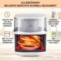 [Wiederverpackt] Air Bloom Heißluftfritteuse Mit Dampffunktion -Haushaltsgerätegeschäft 10040497 de 0003 usp