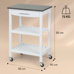 [Wiederverpackt] Tennessee Servierwagen Küchenwagen -Haushaltsgerätegeschäft 10041120 yy 0006 dimensions