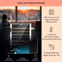 [Wiederverpackt] Vinovilla 50 Duo Einbau-Weinkühlschrank 2 Zonen -Haushaltsgerätegeschäft 10041900 de 0004 usp