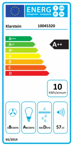 [Gebraucht] Athena 90 Dunstabzugshaube Kopffrei 90cm -Haushaltsgerätegeschäft 10045320 energy label
