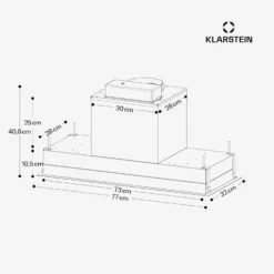 [Wiederverpackt] High Line Eco 77 Deckenhaube -Haushaltsgerätegeschäft 10045360 yy 0011 dimensions 1