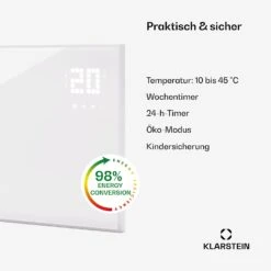 [Wiederverpackt] Wonderwall Smart Bornholm Infrarotheizung Für Die Wand 480W -Haushaltsgerätegeschäft 10045463 de 0005 usp