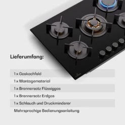 [Gebraucht] Goldflame 5 Gaskochfeld 5-flammig Autark -Haushaltsgerätegeschäft 10045626 de 0008 usp