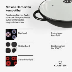 [Wiederverpackt] Jersey Wok Gusseisen Emailliert Rund -Haushaltsgerätegeschäft 10045729 de 0003 usp