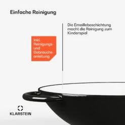 [Wiederverpackt] Jersey Wok Gusseisen Emailliert Rund -Haushaltsgerätegeschäft 10045729 de 0004 usp