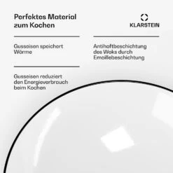 [Wiederverpackt] Jersey Wok Gusseisen Emailliert Rund -Haushaltsgerätegeschäft 10045729 de 0005 usp