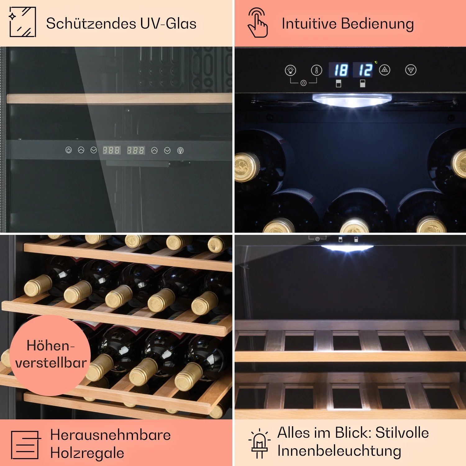 Vinamour 54 Duo Weinkühlschrank 2 Zonen 7 Vinamour 54 Duo Weinkühlschrank 2 Zonen – Bild 5