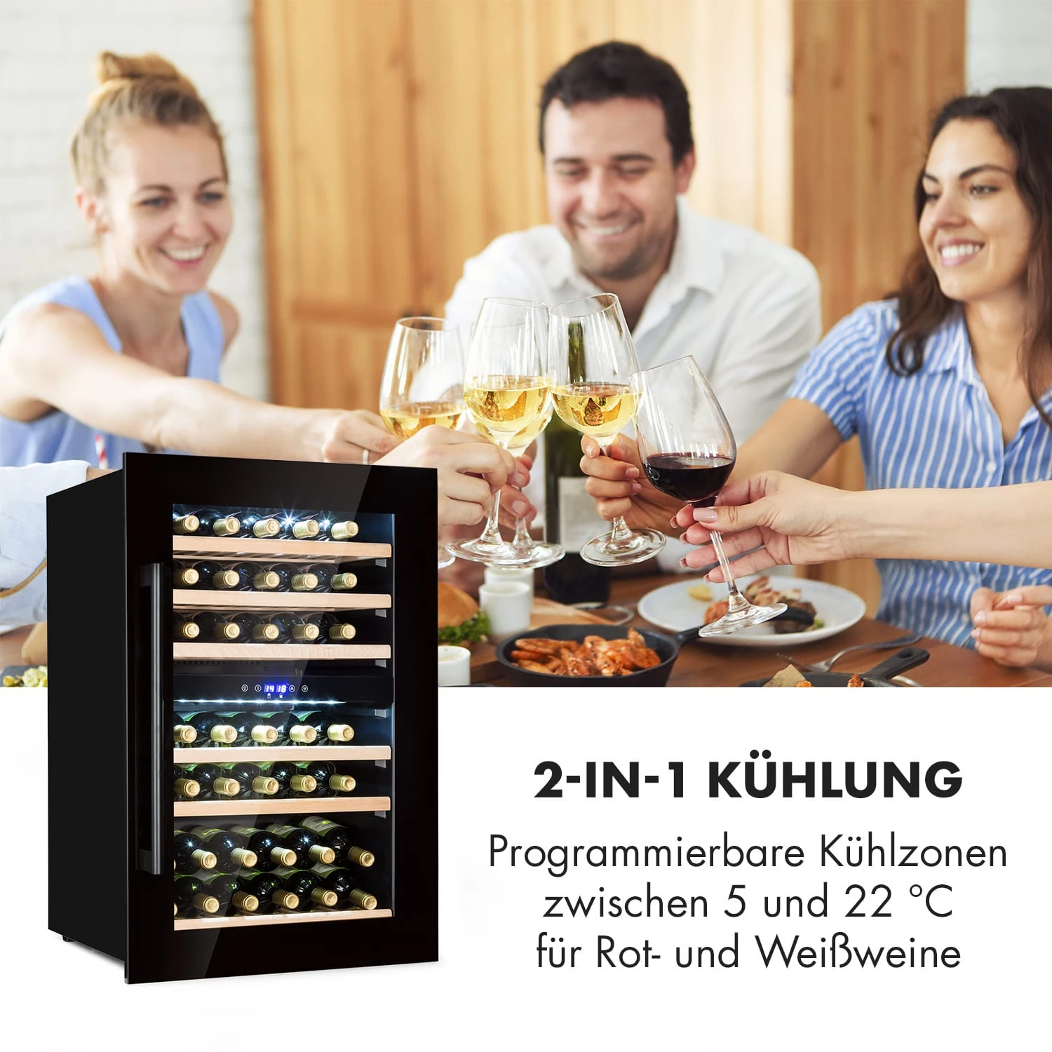 Vinsider 41 Weinkühlschrank 2 Zonen 7 Vinsider 41 Weinkühlschrank 2 Zonen – Bild 5
