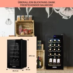 [Wiederverpackt] Shiraz 15 Slim Uno Weinkühlschrank -Haushaltsgerätegeschäft 10045879 de 0006 usp