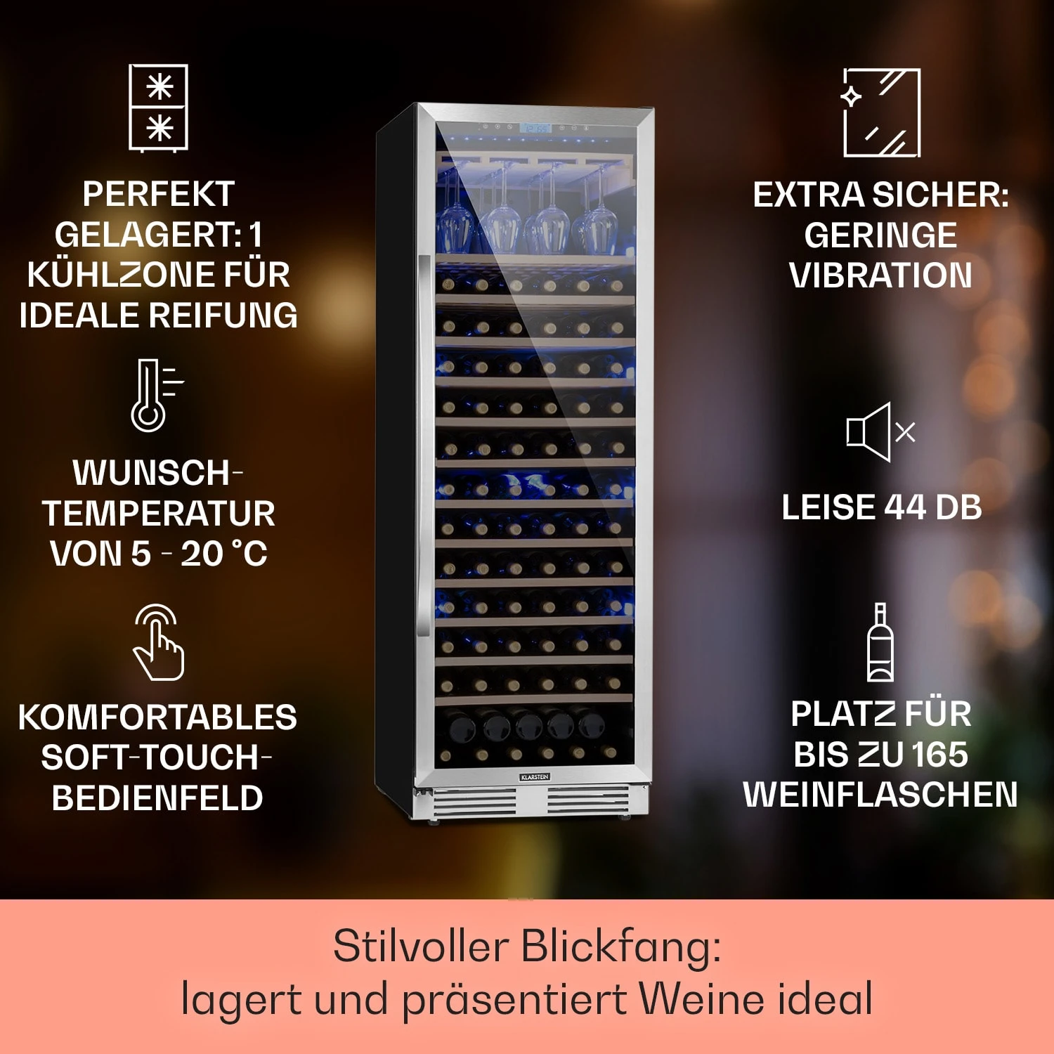 Vinovilla Grande 165 Built-in Uno Einbau-Weinkühlschrank 4 Vinovilla Grande 165 Built-in Uno Einbau-Weinkühlschrank – Bild 2