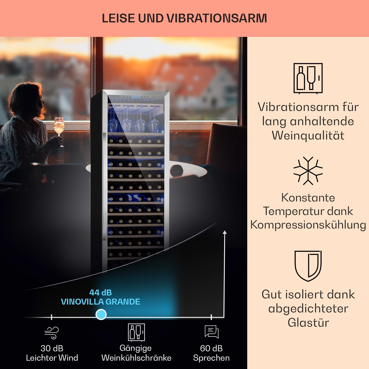 Vinovilla Grande 165 Built-in Uno Einbau-Weinkühlschrank 6 Vinovilla Grande 165 Built-in Uno Einbau-Weinkühlschrank – Bild 4