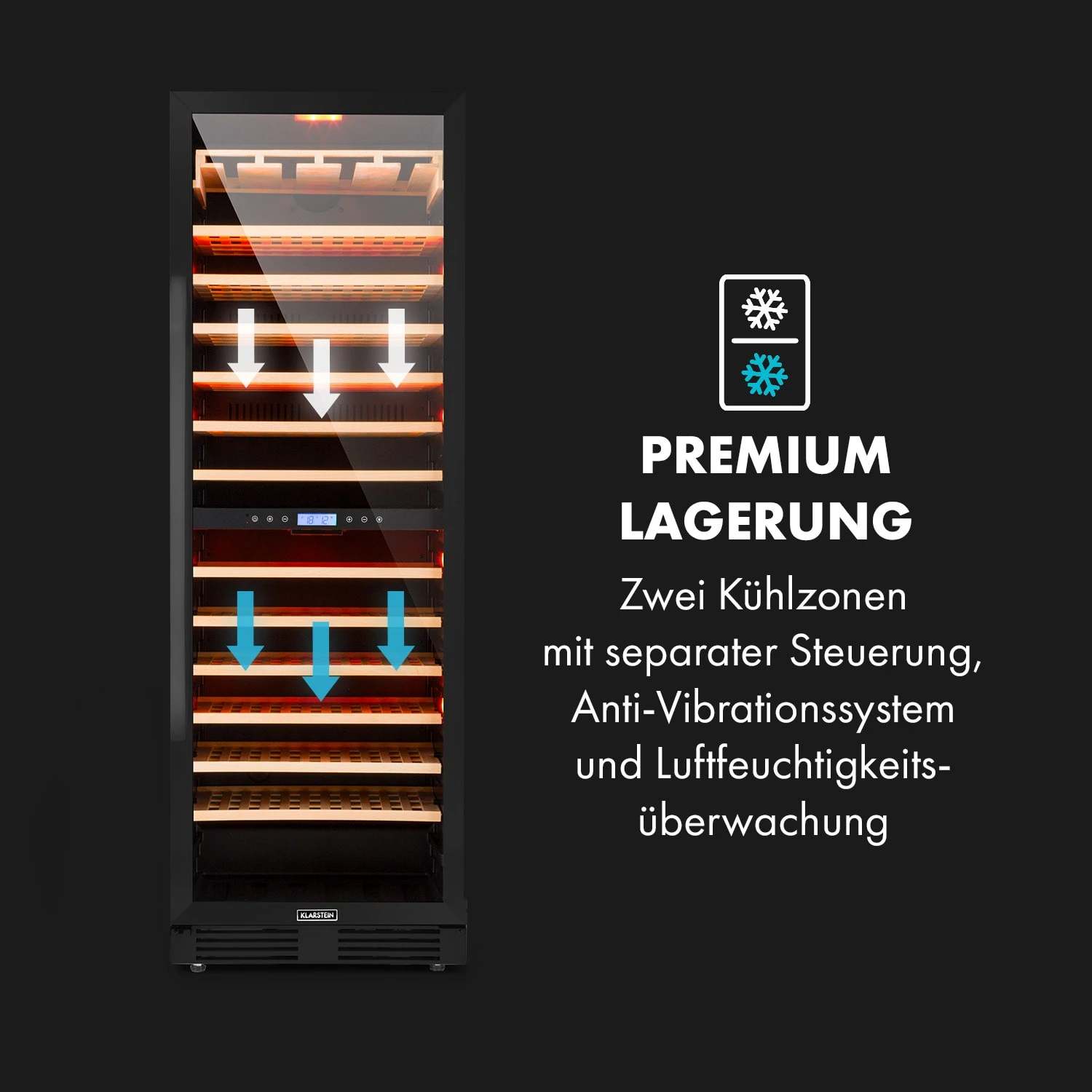 Vinovilla Grande 162 Built-in Duo Onyx Edition Weinkühlschrank 2 Zonen 9 Vinovilla Grande 162 Built-in Duo Onyx Edition Weinkühlschrank 2 Zonen – Bild 7