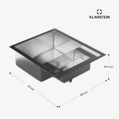[Gebraucht] TitanSteel Küchenspüle | 61 X 50 Cm (LxB) -Haushaltsgerätegeschäft 10046021 de 0008 usp