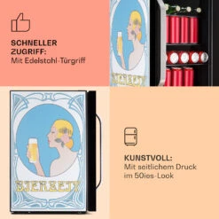 [Gebraucht] Beersafe 70 Bierzeit Edition Getränkekühlschrank Mit Glastür 70 Liter -Haushaltsgerätegeschäft 10046063 de 0004 usp