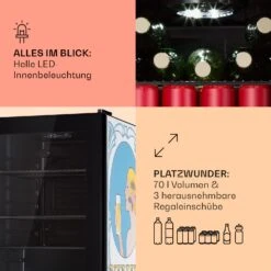 [Gebraucht] Beersafe 70 Bierzeit Edition Getränkekühlschrank Mit Glastür 70 Liter -Haushaltsgerätegeschäft 10046063 de 0005 usp