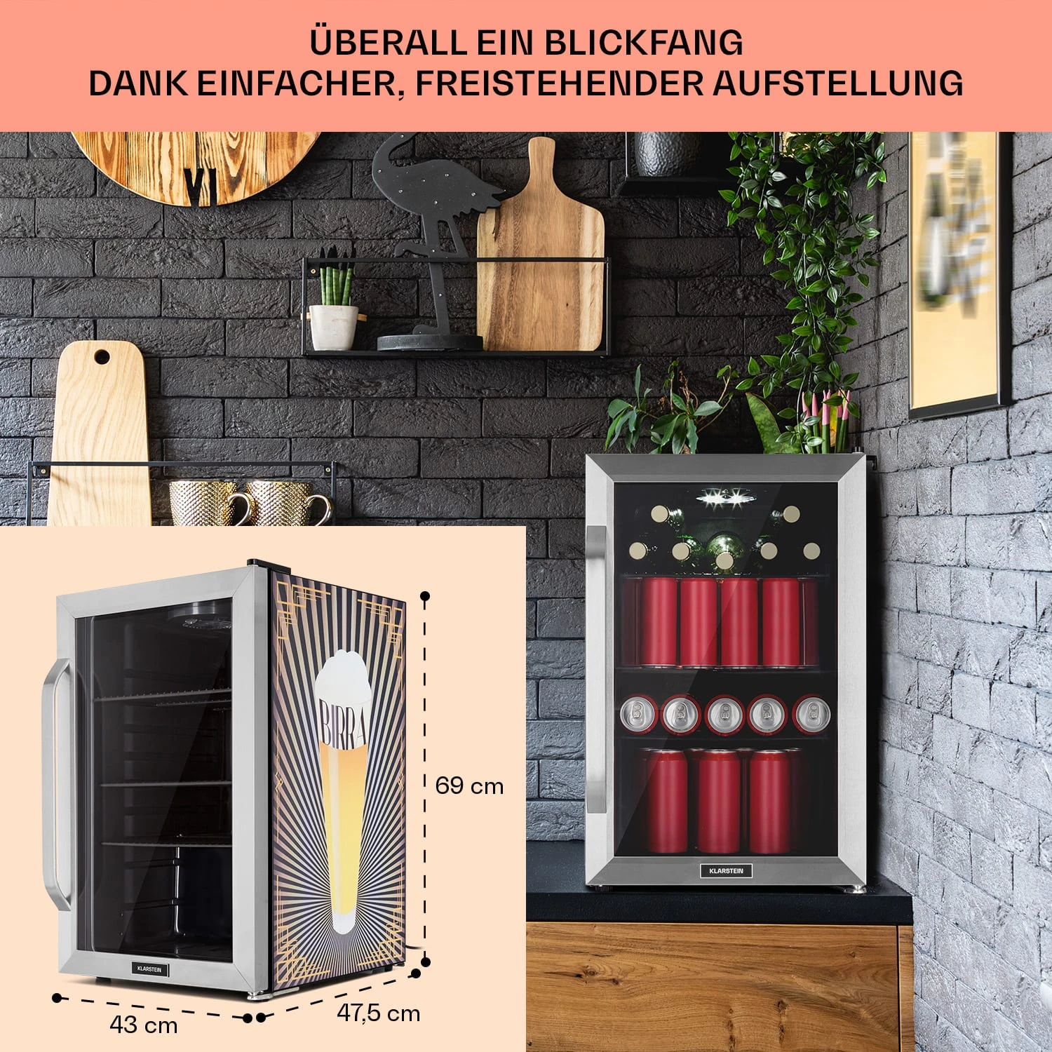 Beersafe 70 Birra Edition Getränkekühlschrank Mit Glastür 70 Liter 9 Beersafe 70 Birra Edition Getränkekühlschrank Mit Glastür 70 Liter – Bild 7